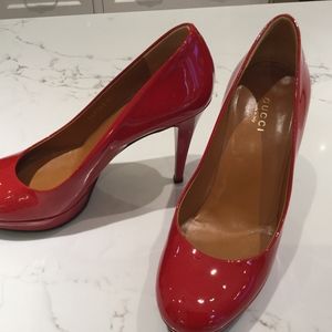 Gucci Red Patent Leather Shoes